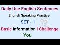 Daily use english sentences english speaking practice basic english