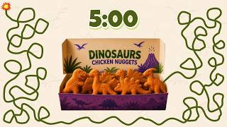 5 Minute Timer Bomb | Dinosaur Chicken Nuggets EXPLOSION! 🦖🍗
