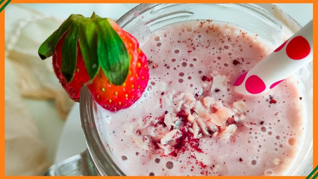 Banana Strawberry Milkshake without Ice cream Video YouTube