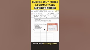 Quickly Split, Merge and Format Table in MS Word Part  2