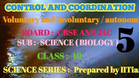 voluntary and involuntary actions / class :- 10 / sub :- science ( biology ) cbse and jac board