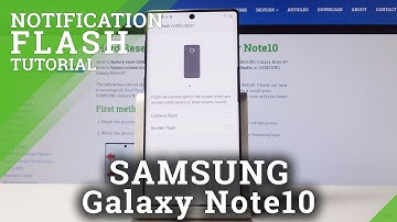How to Set Up LED Notification in SAMSUNG Galaxy Note 10 - Personalize Notification Content