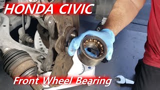 Cambiar Rodamiento (balero, cojinete) Ruido en llanta delantera. Honda Civic 2006-2015 Wheel Bearing