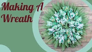 How to Make a Poly Burlap Mesh Wreath with Ribbons & Bows  St Patricks Day Wreath Tutorial