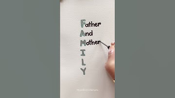 FAMILY is the best ❤️ #shorts #nhuandaocalligraphy #lettering