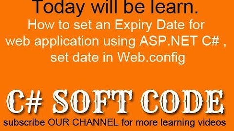 How to set an Expiry Date for web application using ASP.NET C#