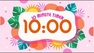 10 Minute Tropical Paradise Timer 🌴⏰ | Relaxing Classroom Countdown for Focus &amp; Study Time
