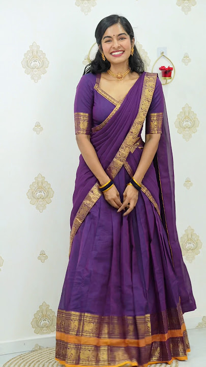 5 different dhavani looks😘 which one is your favourite??