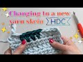 How to join or add new yarn half double crochet  easy  clear beginner tutorial