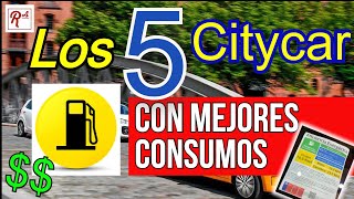 Los 5 citycar con mejores consumos ❗❗  según el ministerio de Energía de Chile.