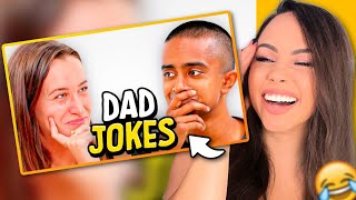 Dad Jokes  Don't laugh Challenge  Sam vs Akila | Bunnymon REACTS