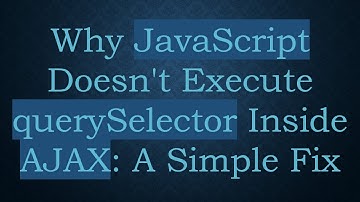 Why JavaScript Doesn