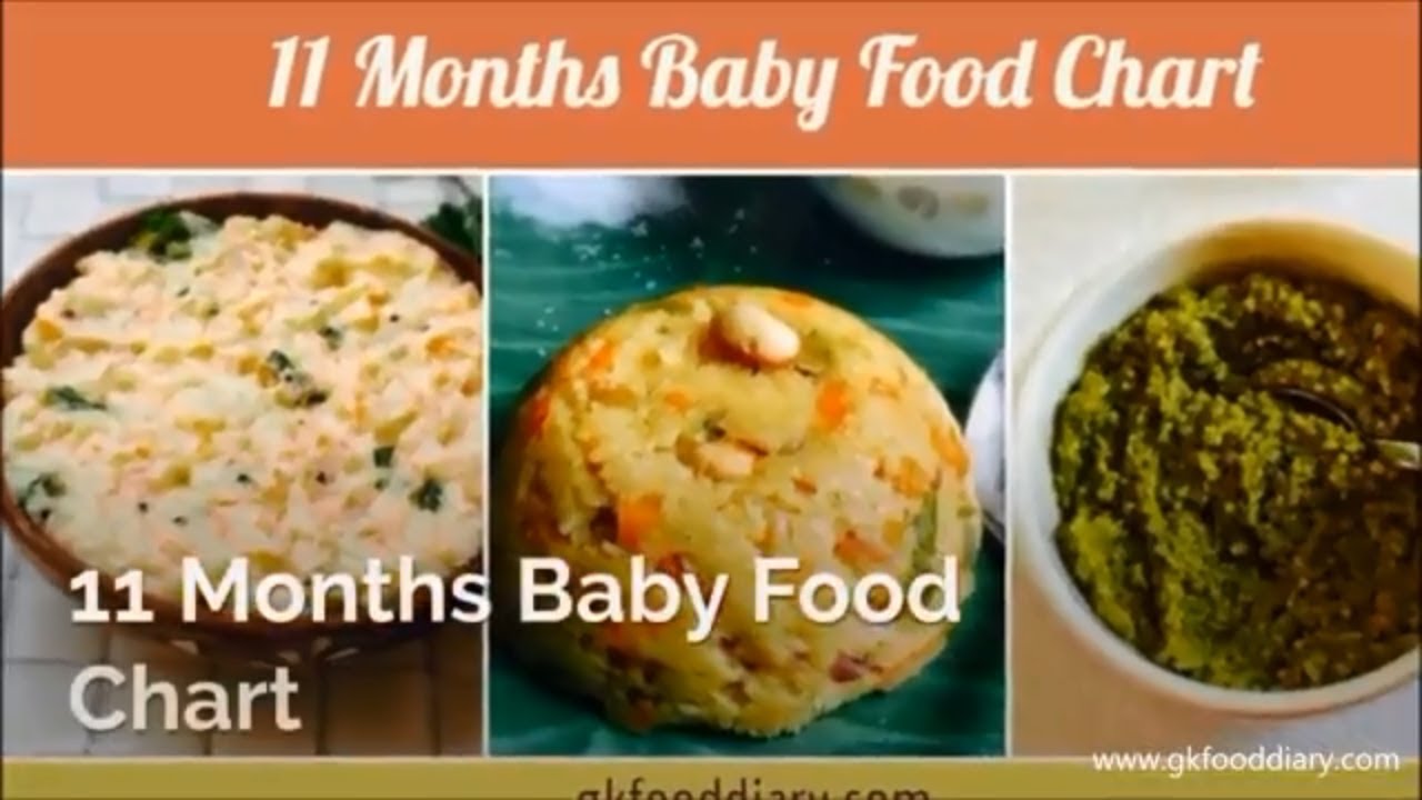 11 Month Old Baby Food Chart