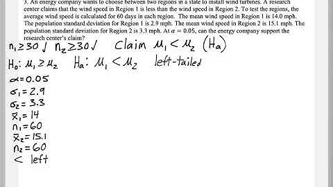 Math 209 : 10.1 #3 (Statistics Tutorial : Hypothesis Testing With 2 Means, 2-SampZTest)