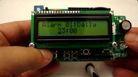 Phi-1 shield running alarm clock with arduino