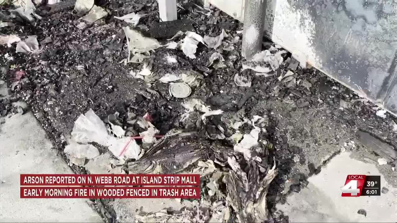Grand Island arson investigation after fire set at strip mall - YouTube
