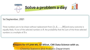 1st September, 2021 | Solve a Problem a Day | IIT JAM MS, ISI MStat, CMI Data Science Preparation