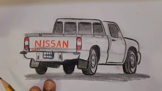 رسم نيسان ددسن (رسم بالرصاص) Datsun