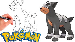 How To Draw HOUNDOUR POKEMON #228 | Generation 2
