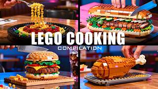 14 Minutes Satisfying Cooking Food with LEGO Factory • ASMR Stop Motion Cooking
