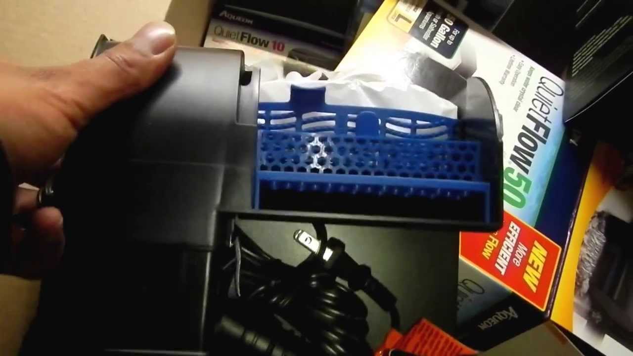 deep blue sea 3 Aqueon quiet flow 50 hang on back filter unboxing/review/setup
