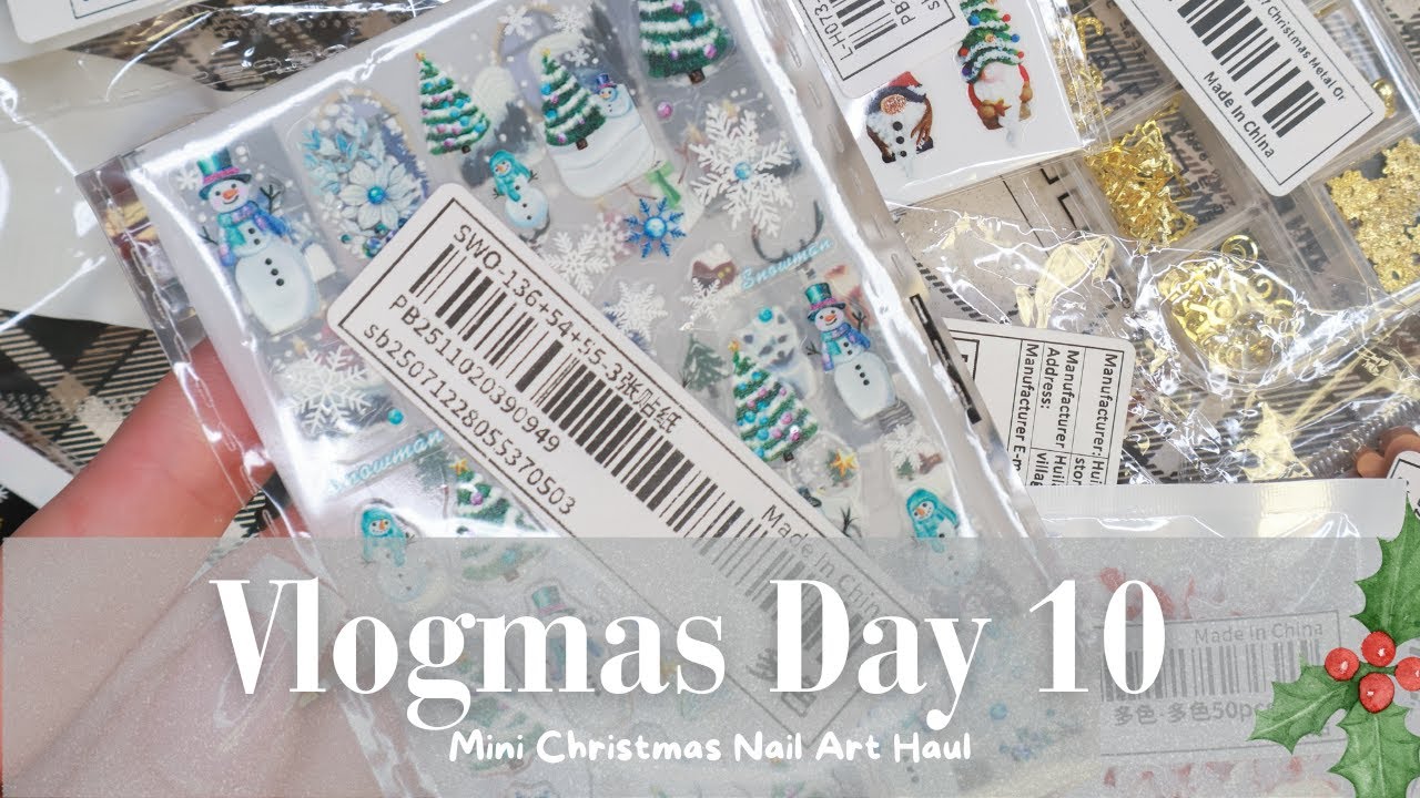 Mini Christmas Nail Art Haul - Vlogmas Day 10!