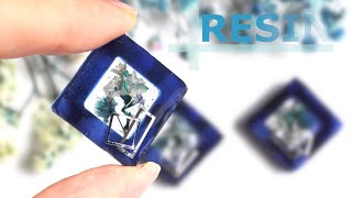 【レジン】べっ甲柄の枠を作ってドライフラワー中に入れる!!! resin | accessory