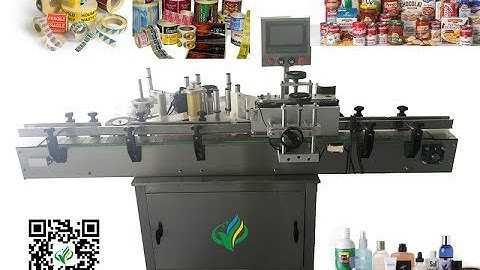 Automatic round jar labeling machine fixed point labeller system wrap around label applicator