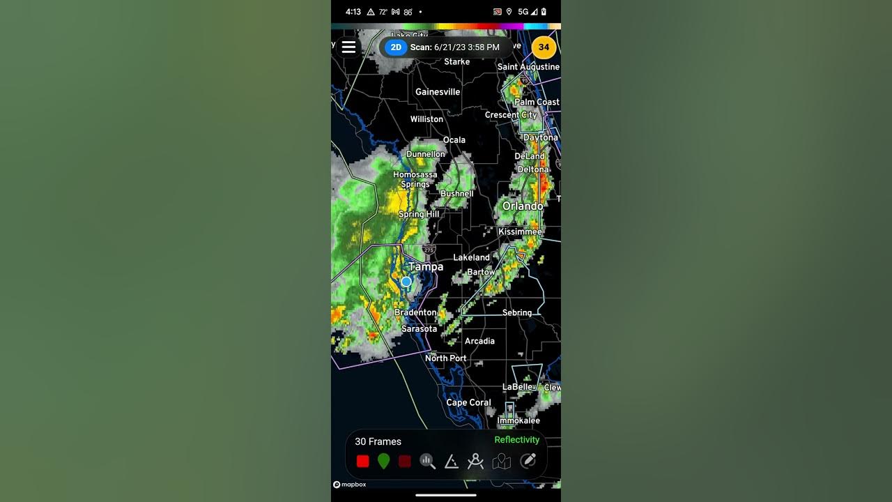 heavy rainfall at 415 p.m. provided by Omega weather radar from first