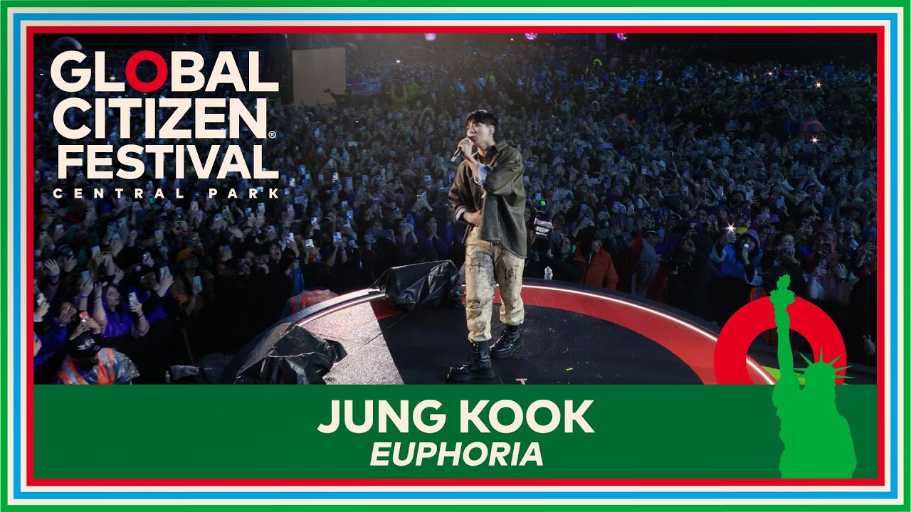 Singer Jung Kook Performs BTS Song Euphoria  Global Citizen Festival 2023