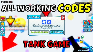 ALL WORKING CODES in TANK GAME ROBLOX on NOVEMBER 2025 | ROBLOX TANK GAME CODES