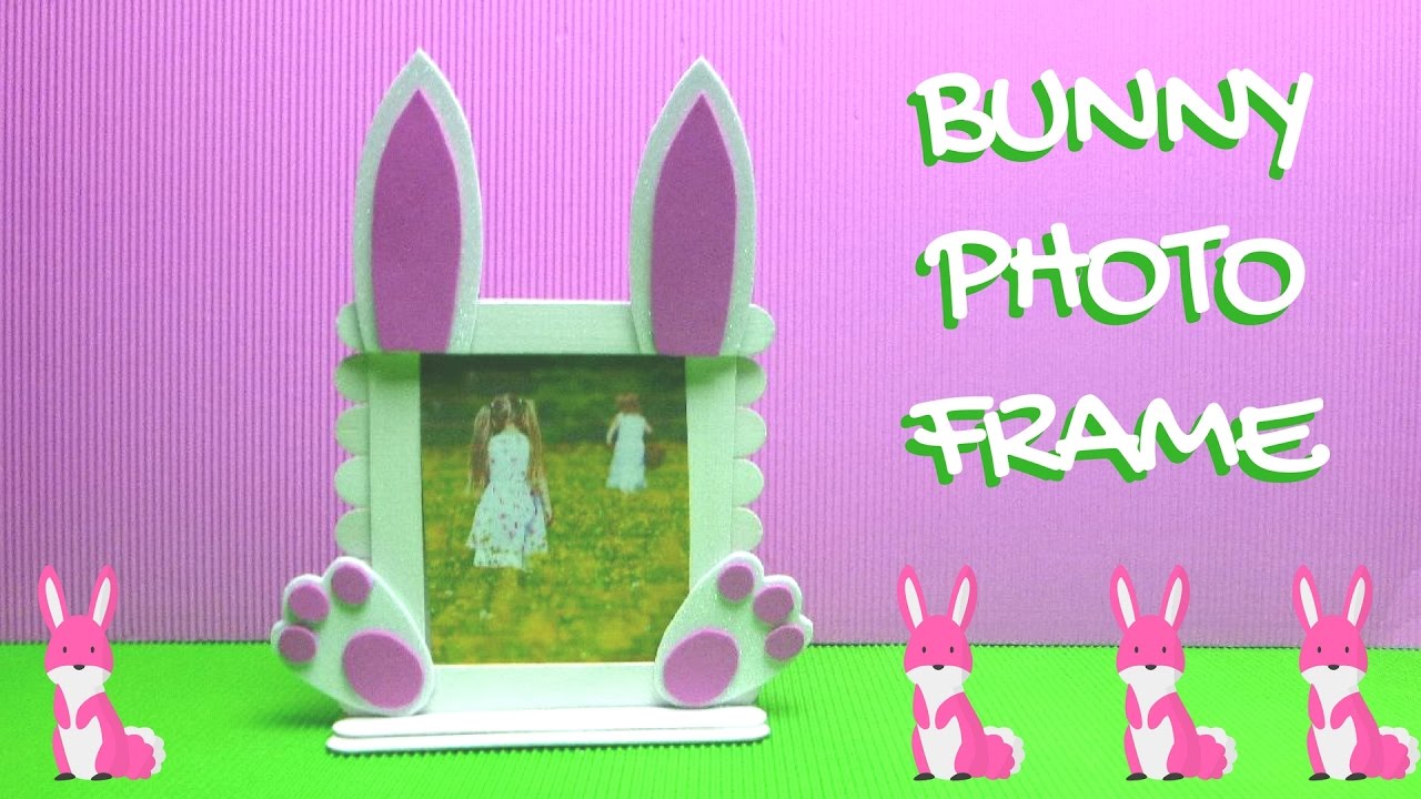 Popsicle Stick Craft Bunny Photo Frame Easter Crafts You Popsicle Stick Craft Bunny Photo Frame Easter Crafts