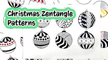 Christmas Zentangle Patterns 🎅 | Relaxing Holiday Zentangle Art