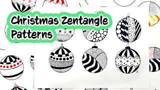 Christmas Zentangle Patterns 🎅 | Relaxing Holiday Zentangle Art