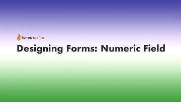 Designing Forms Series   Number Field