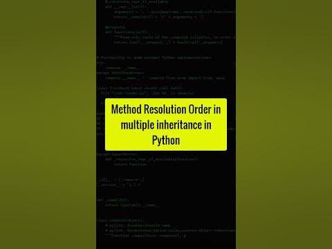 What is Method Resolution Order (MRO) for multiple inheritance in ...