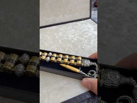 مسباح فضة عيار 925 على شكل طلقات على نموذج المسباح اليوناني