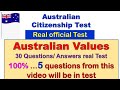 Australian Citizenship Test . Australian values Question/Answers