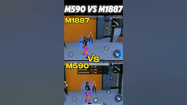 M590 VS M1887💀 Which one is best😎 Test Guns🏆 #shortsfeed #srikantaff #tipsandtricks #test #freefire