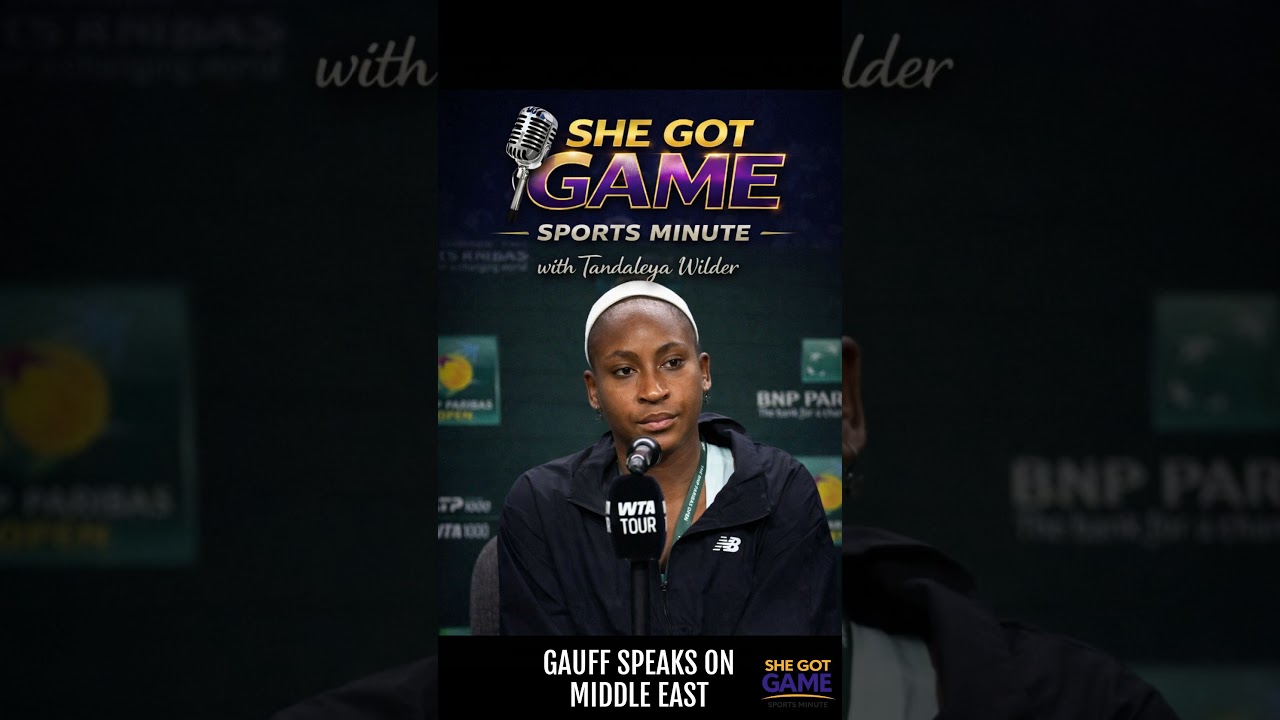 Coco Gauff Speaks on Middle East Conflict Ahead of Indian Wells | She Got Game Sports Minute
