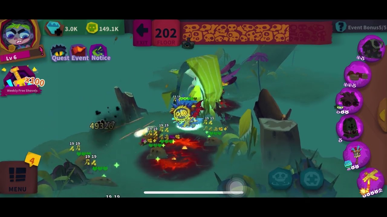 Solo Knight Boss Floor 201 - 210 ( Rapid Spearmen, Summon Spider, Poison Mushroom Boss )