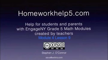 Grade 5 EngageNY Eureka Math Module 4 Lesson 9