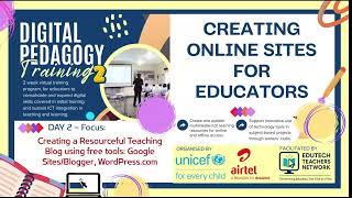 2. CREATING ONLINE SITES FOR EDUCATORS | Digital Pedagogy Training Phase 2
