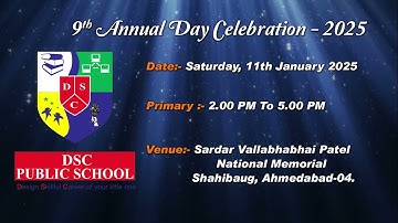 PART - 1 (AFTERNOON) | DSC Public School Ahmedabad | Grand Annual Day Celebration 2025