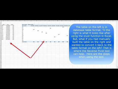 Reverse Pivot Tutorial
