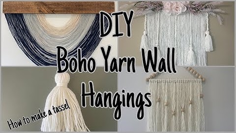 DIY Boho Yarn Wall Hangings | How to Make a Tassel | Using Dollar Tree Products | Easy & Affordable