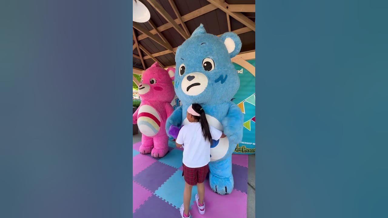 When Gilhana meets the Giant Care Bears | Grumpy Bear and Cheer Bear! #shorts  #carebears #4k #kids