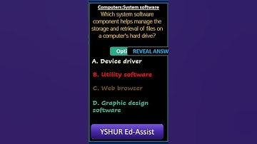 Storage and File Management |  Utilities | Computers: System software #mcqs #dsc #GSWS #group
