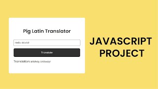 Pig Latin Translator | Javascript Project With Source Code screenshot 4