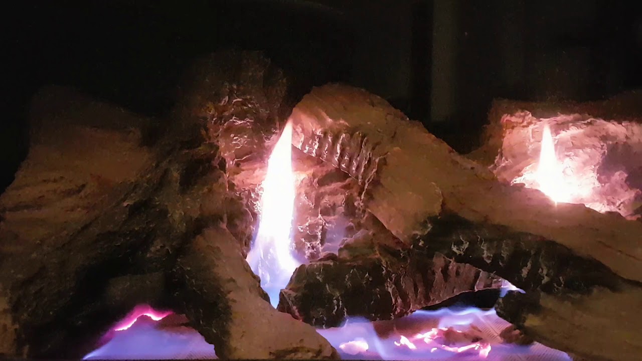 Gas fireplace with calm, ambient music - YouTube